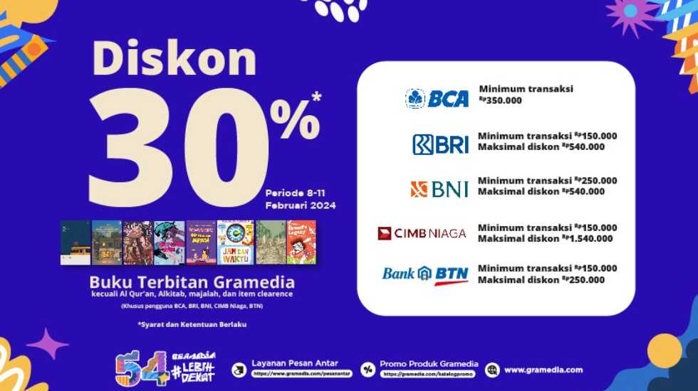 Rayakan Ulang Tahun bersama Gramedia yang ke-54 dengan Gebyar Promo dan Kejutan Spesial!