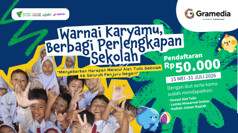 Gramedia Ajak Anak dan Keluarga Berbagi Melalui Lomba Mewarnai “Warnai Karyamu, Berbagi Perlengkapan Sekolah