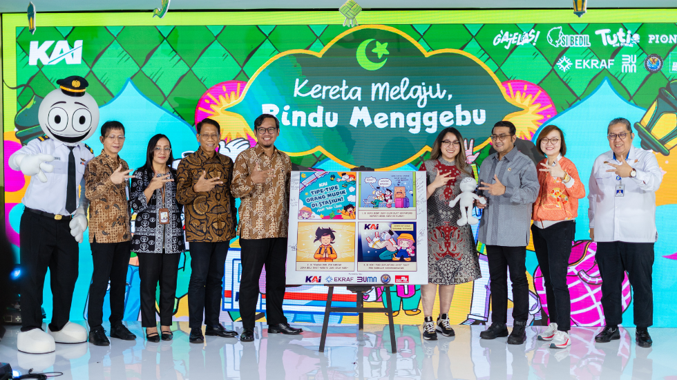 Elex Media dan KAI Hadirkan Karakter Budi, Bedil, dan Tuti untuk Temani Mudik Lebaran 2025!