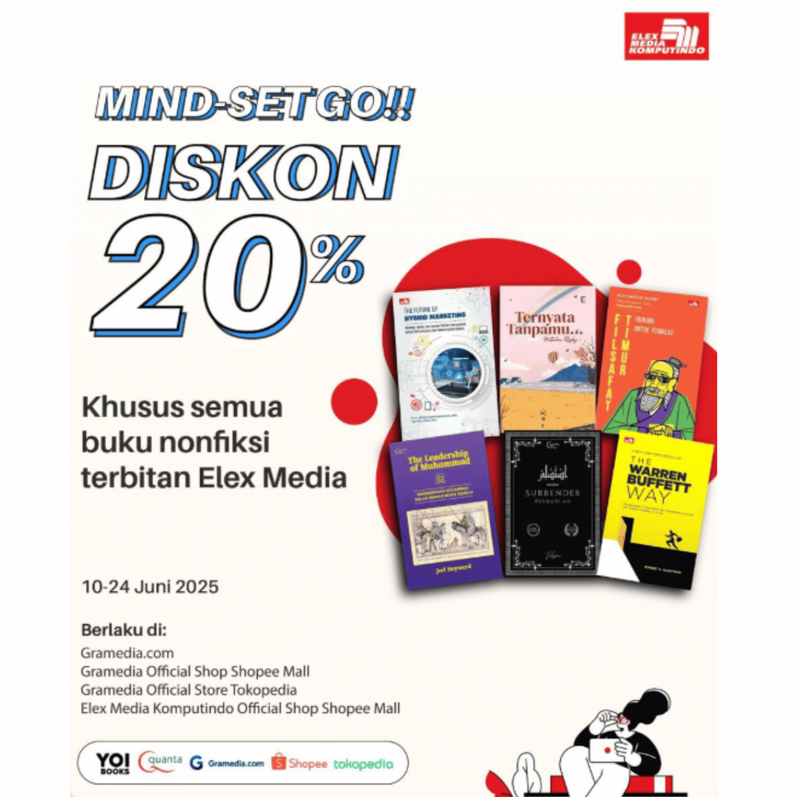 Diskon 20% Buku Non-fiksi Elex Media