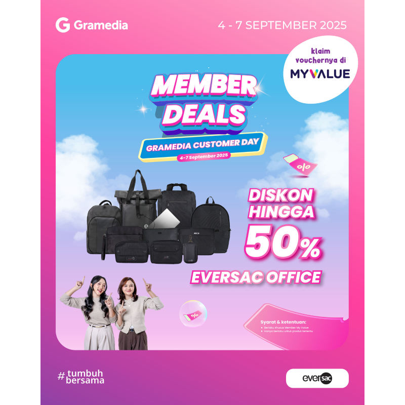 Gramedia Customer Day: Diskon 50% Eversac Office Khusus Member My Value