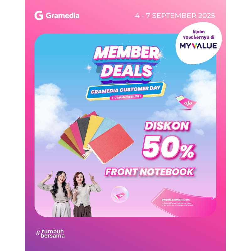 Gramedia Customer Day: Diskon 50% Front Notebook Khusus Member My Value