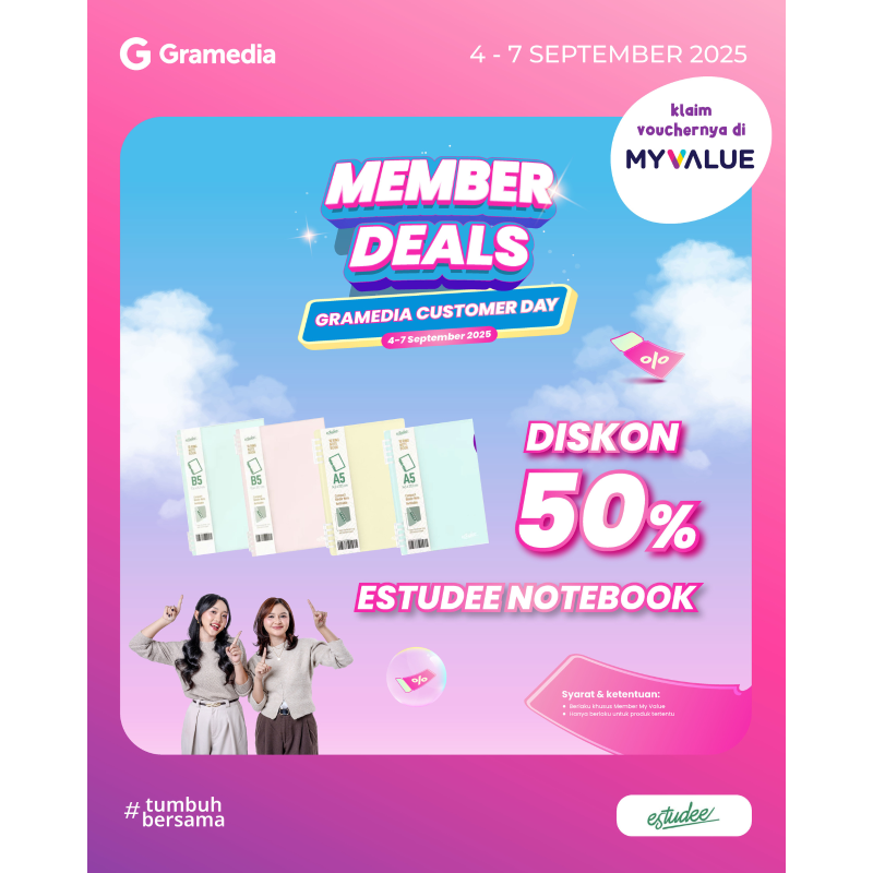 Gramedia Customer Day: Diskon 50% Estudee Notebook Khusus Member My Value