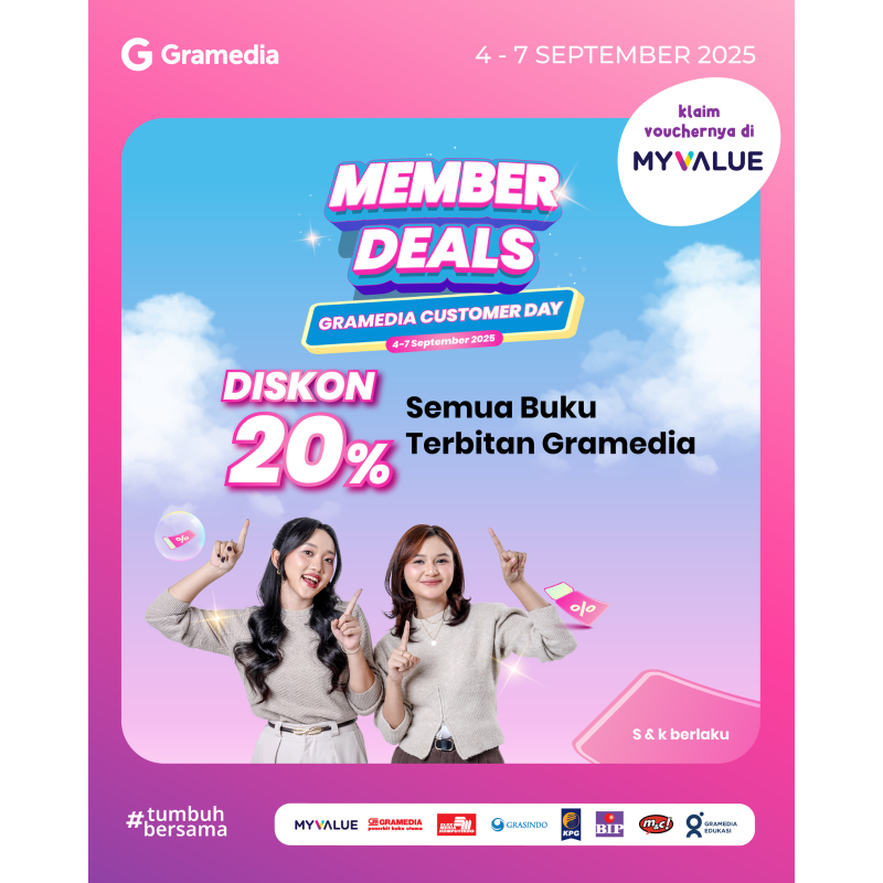 Gramedia Customer Day: Diskon 20% Buku Terbitan Gramedia Khusus Member My Value